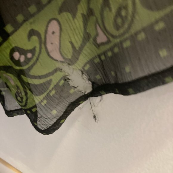 XS Bebe Green & Black Sheer, Lined Maxi Dress - Picture 8 of 15